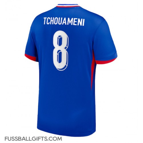 Frankreich Aurelien Tchouameni #8 Fußballbekleidung Heimtrikot EM 2024 Kurzarm